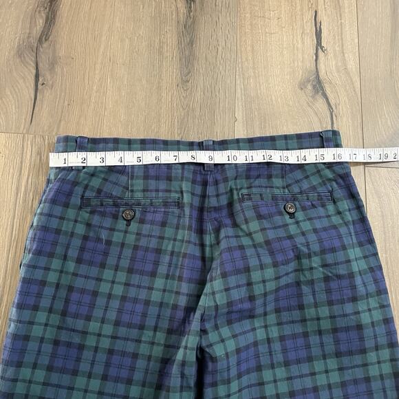 Vineyard Vines Plaid Navy blue & Green BLACKWATCH breaker pants Size 32 X 34 - Picture 8 of 9